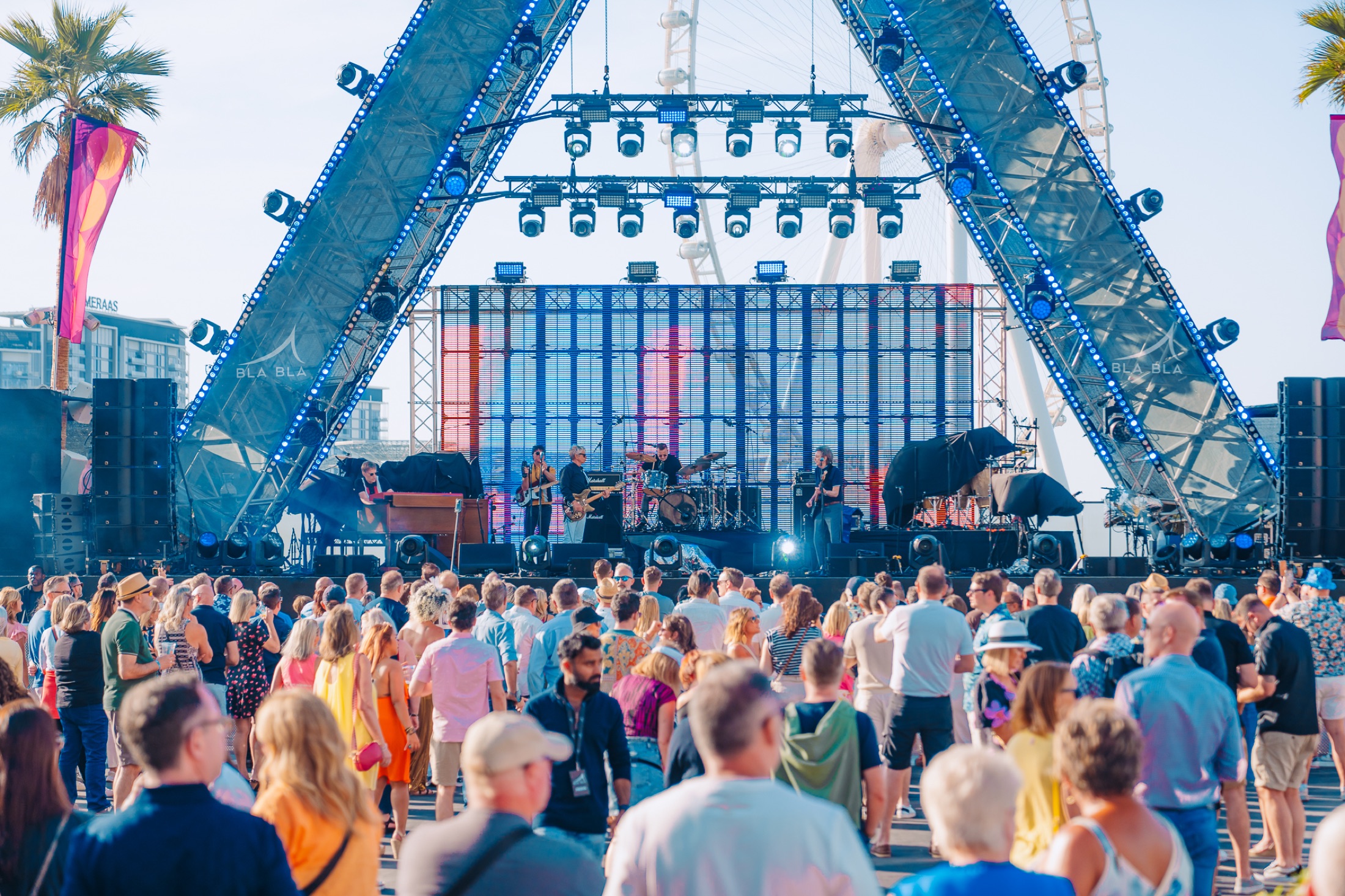 REW!ND DXB daytime concert with a large outdoor audience